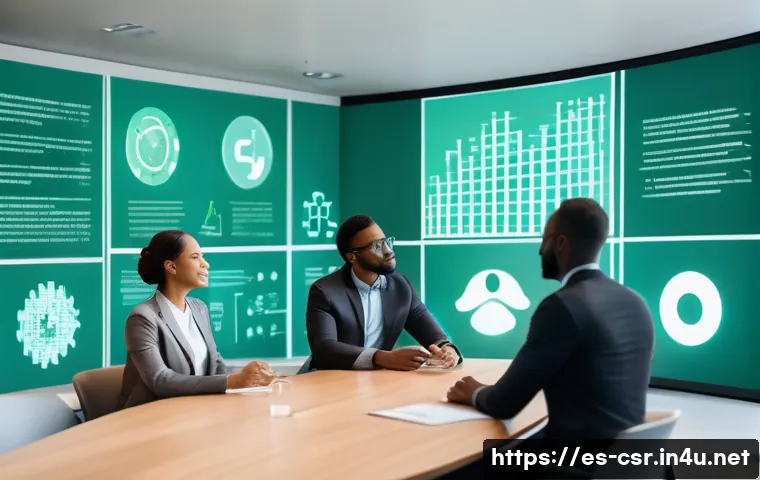 사회적 책임 경영 자격증 시험 준비 가이드 - **Prompt:** A diverse group of business professionals, including men and women of various ethnicitie...